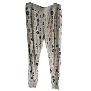 LITTLE SLEEPIES Ladies Bamboo Viscose Pajama Pants in Luna Neutral Print, L